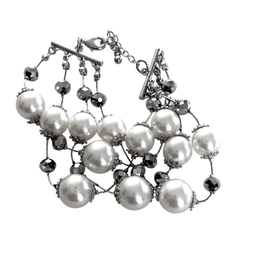 Vintage Four-Strand Floating Pearl Bracelet